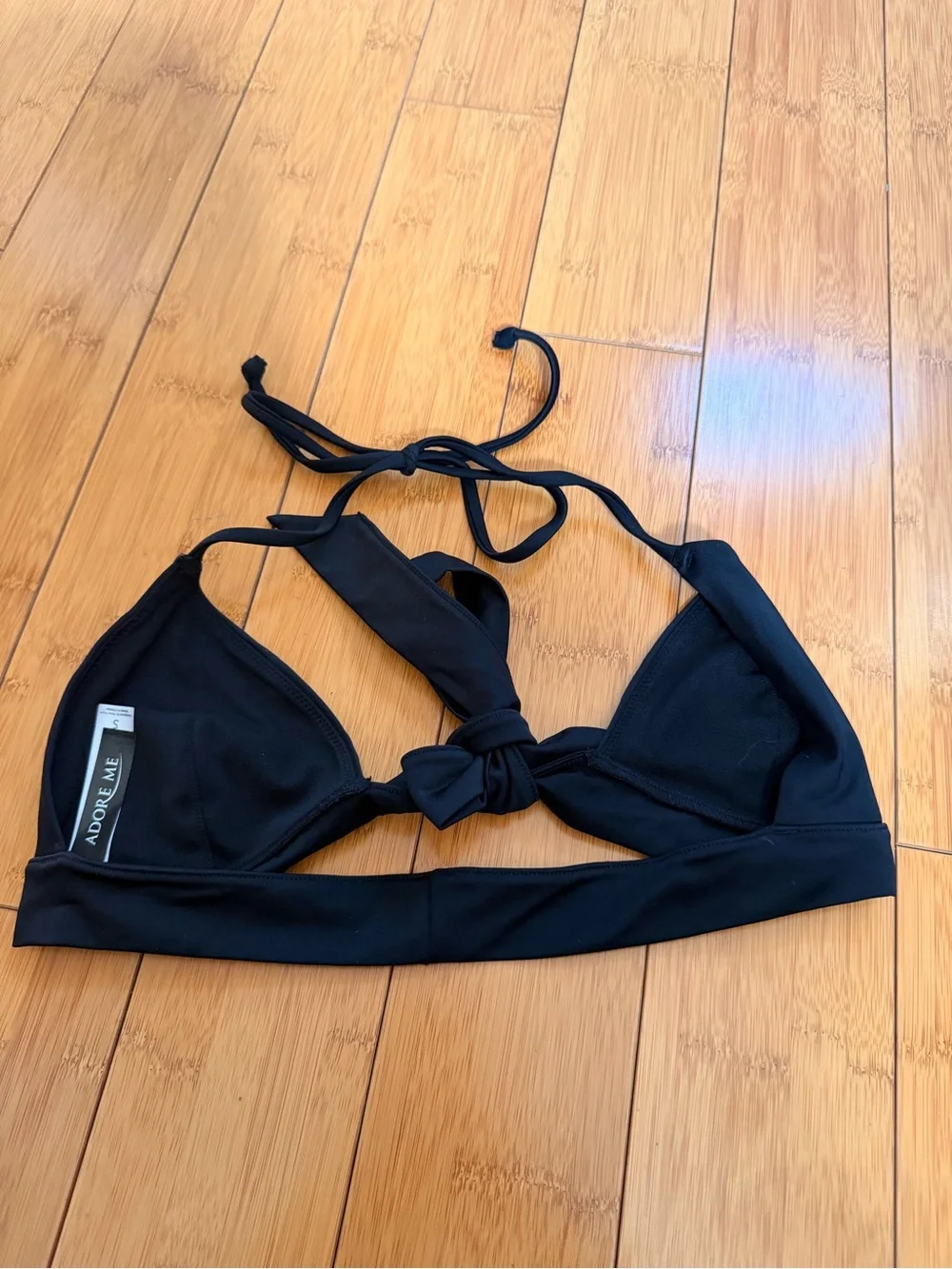 Black Tie-Front Women's Bikini Set - Adore Me